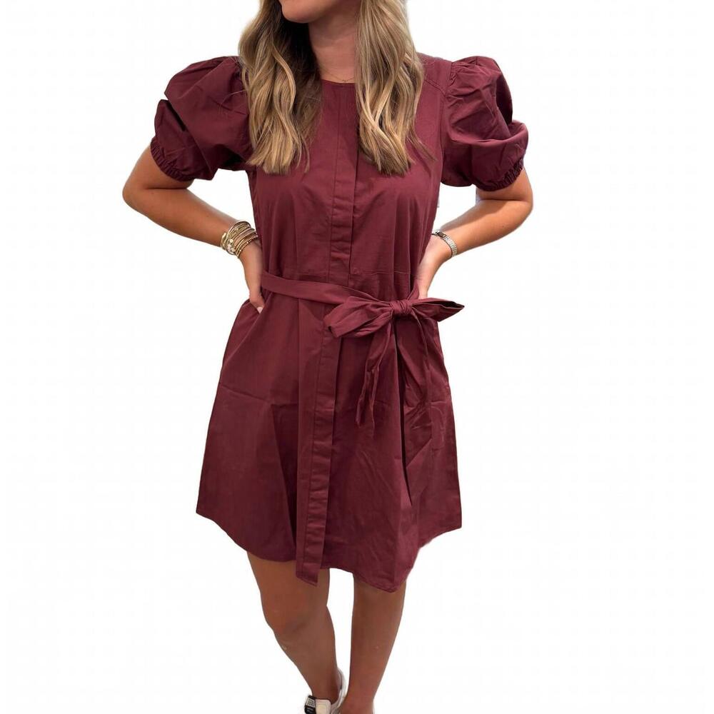 NEW MAUDE VIVANTE paula mini dress in wine